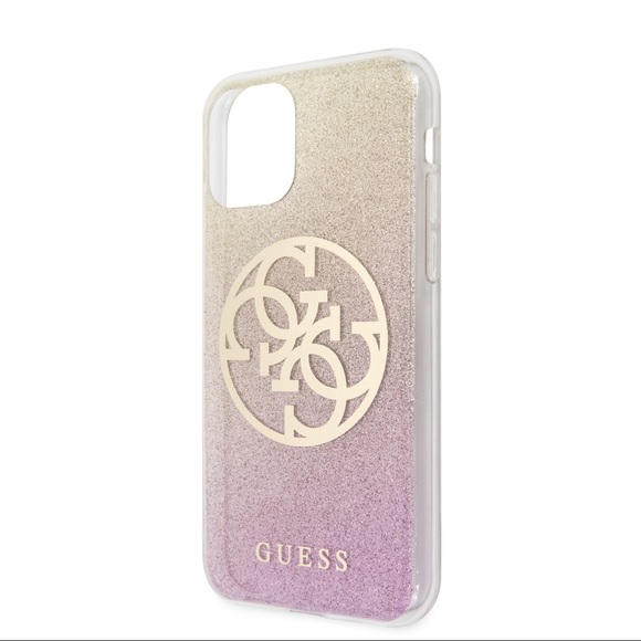 Guess Gold Pink Ombré Glitter iPhone XR Case - Picture 4 of 7